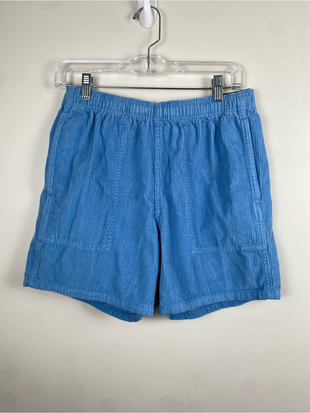 NWT Alpine Design Men'sโ Blue Corduroy 5" Pull On Shorts Small